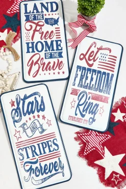 23.8" Metal Americana Wall Decor