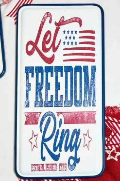 23.8" Metal Americana Wall Decor