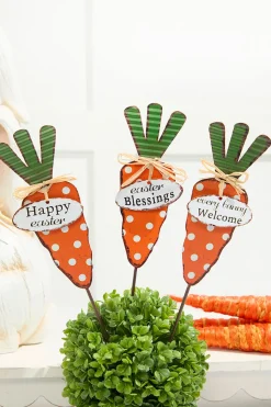 13.9" Metal Easter Carrot Stake