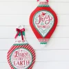 22.8" Metal Embossed Holiday Wall Sign