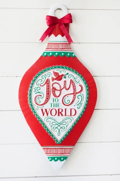 22.8" Metal Embossed Holiday Wall Sign