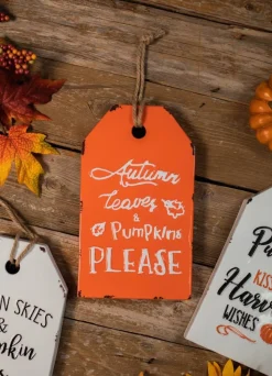 12” Metal Enamel Harvest Sign