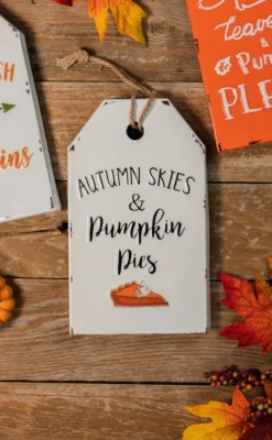 12” Metal Enamel Harvest Sign