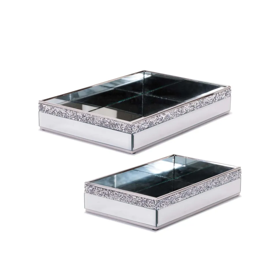 12" Metal/Glass Tray - Large