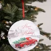 6.6” Metal Holiday Winter Scene Ornament