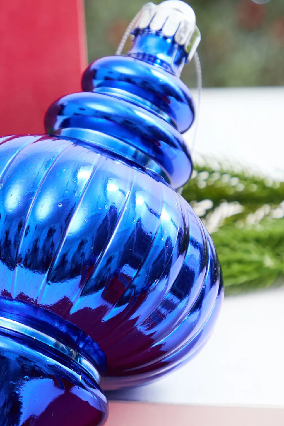 10" Metallic Blue Finial