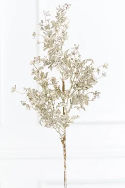 26" Metallic Leaf Spray