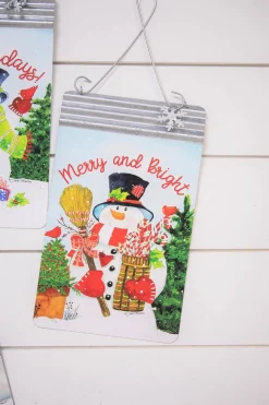 11.6” Metal Snowman Wall Sign