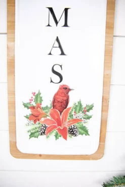 31.5” Metal & Wood Christmas Wall Decor