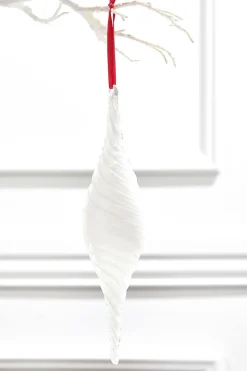 10.25" Milky Way Swirl Glass Finial Drop Ornament