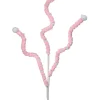 25” Mini Cotton Ball Peppermint Christmas Spray - Pink/White