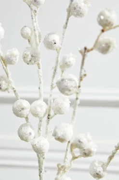 30” Mini Pomegranate Glitter Spray - White