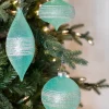 4-7" Mint Glitter Sweet Shoppe Ornament - 3 Pc/Box