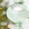 9" Mint Pearlescent Finial Ornament
