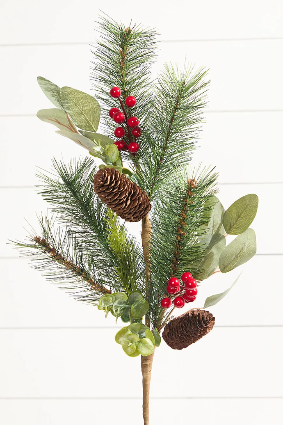 29” Mixed Pine Berry Pinecone Spray