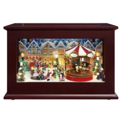 13" Mr. Christmas Animated Heirloom Christmas Music Box