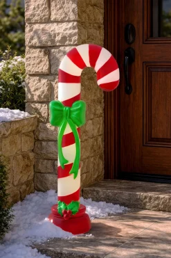 42" Mr. Christmas Illuminated Blow Mold Candy Cane