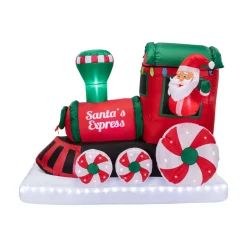 Mr. Christmas 6' Outdoor Lit Inflatable - Santa's Express Train