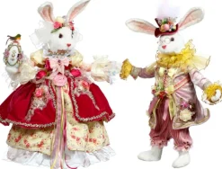 23" - 24" Mr & Mrs Cotton Tail Rabbit, Set of 2 - Mark Roberts