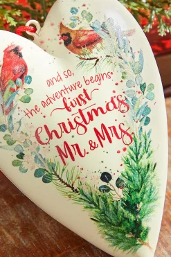 5.5" Mr. & Mrs. Heart Ornament