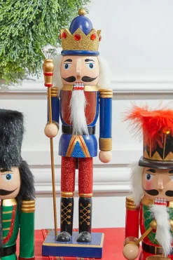14” Multi-Colored Glitter Nutcracker