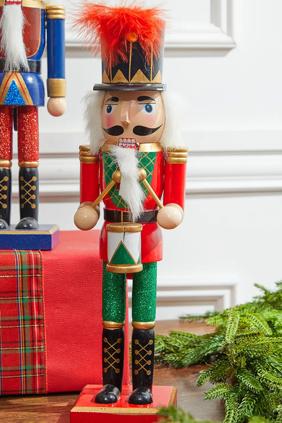 14” Multi-Colored Glitter Nutcracker