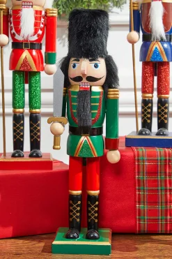 14” Multi-Colored Glitter Nutcracker