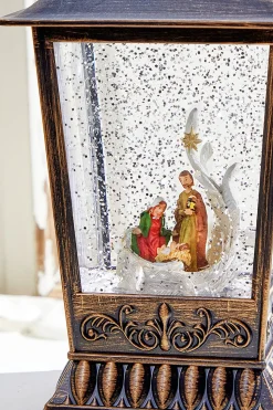 10" Nativity Lantern Water Globe