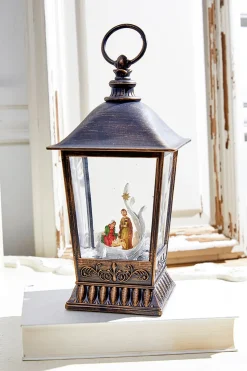10" Nativity Lantern Water Globe