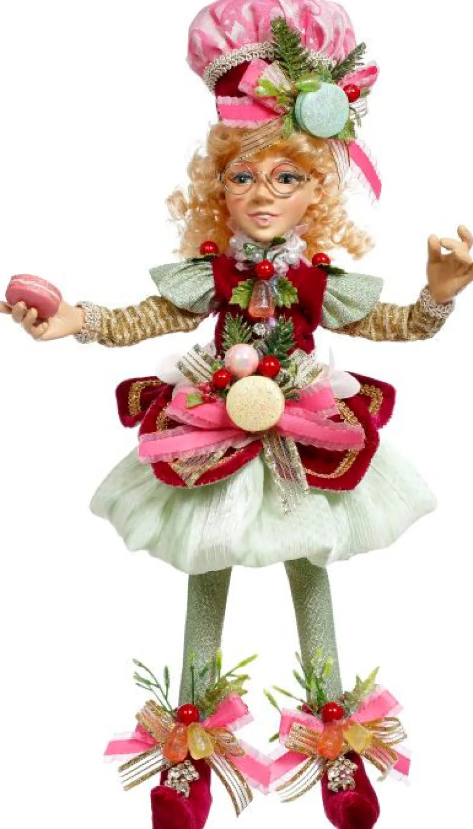 14" North Pole Pretty in Pink Elf, Small - Mark Roberts