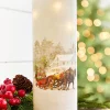 5.9" - 9.8" Nostalgic Christmas Glass Luminaries - Set of 3