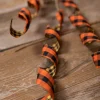Orange & Black Double Sided Plaid Fall Spray