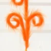 28" Orange Furry Spiral Curly Spray