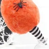 14" Orange Glitter Cotton Candy Halloween Ornament
