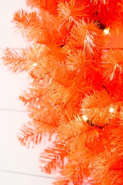 24" Orange Wreath with LED Lights