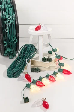 250' Outdoor Christmas Lighting Kit - Warm White/Red