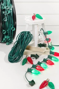 100' Outdoor Christmas Lighting Kit - Red/Green