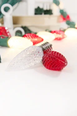 100' Outdoor Christmas Lighting Kit - Warm White/Red