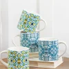 Patterned Dolomite Mug - Set of 4