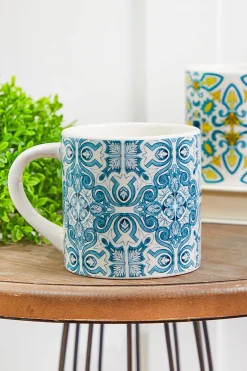 Patterned Dolomite Mug - Set of 4