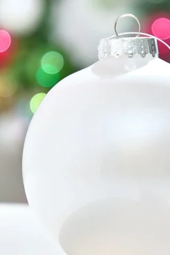 6" Pearl Iridescent Ball Ornament