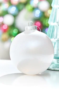 6" Pearl Iridescent Ball Ornament