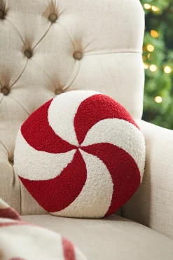Peppermint Round Pillow 11