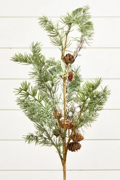 30" Pine Leaf Berry Spray