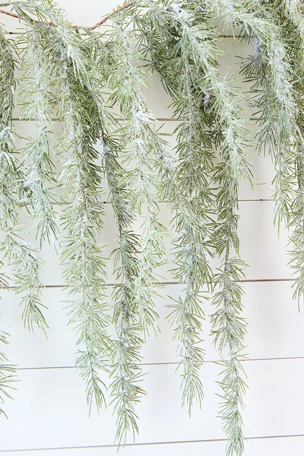6' Pine Weeping Garland with Frost