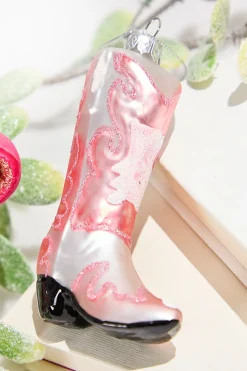 Pink Cowboy Boot Ornament