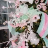 25” Pink Curly Snowflake Stem