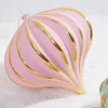 6" Pink Gold Onion Ornament