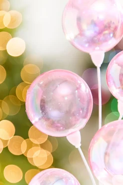 15" Pink Iridescent Ball Pick