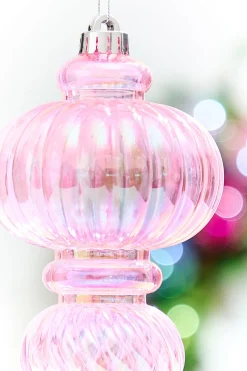 10" Pink Iridescent Chandelier Ornament